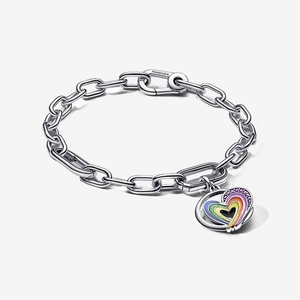 Bracelet avec Charms Pandora ME Rainbow Heart Multicolore | TYE-72453899