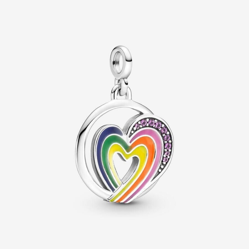 Bracelet avec Charms Pandora ME Rainbow Heart Multicolore | TYE-72453899