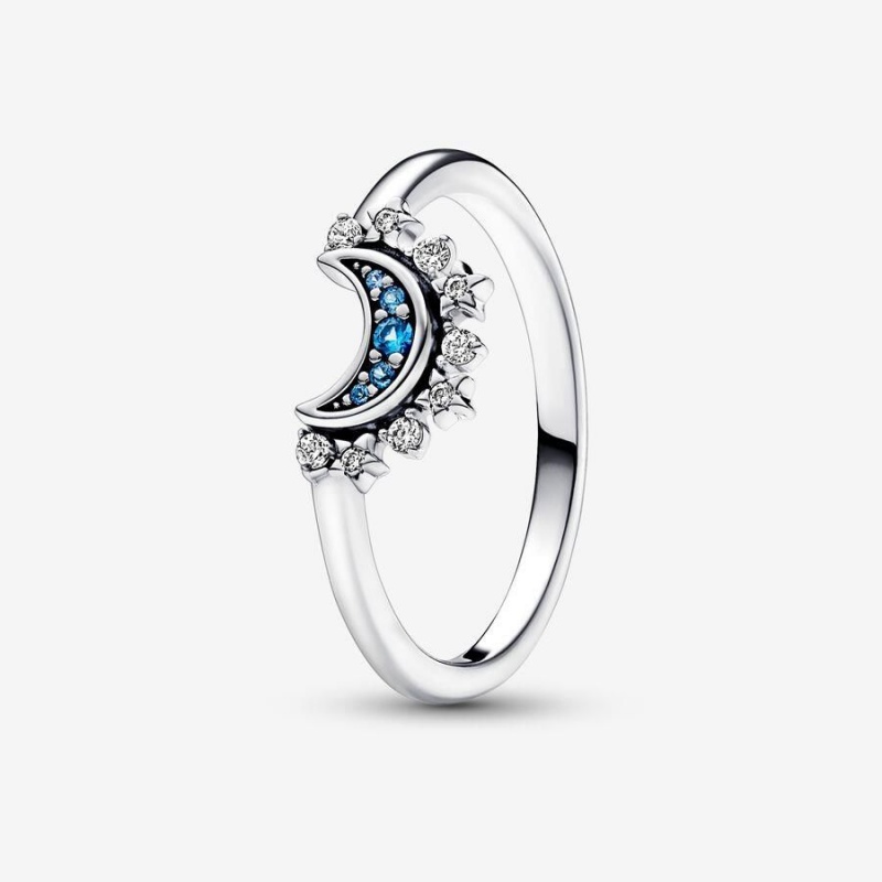 Ensemble Bague Pandora Celestial Sun & Moon Bleu | SBF-21272946