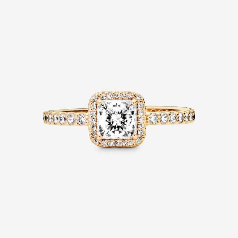 Bague Pandora Square Sparkle Halo | QVO-90630180