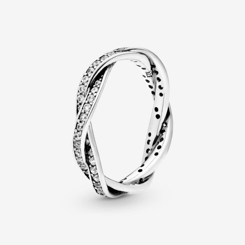 Bague Pandora Sparkling Twisted Lines | DSU-68170260