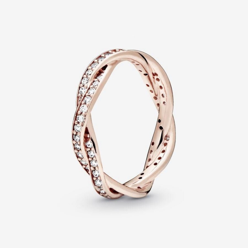 Bague Pandora Sparkling Twisted Lines | TKK-24122800