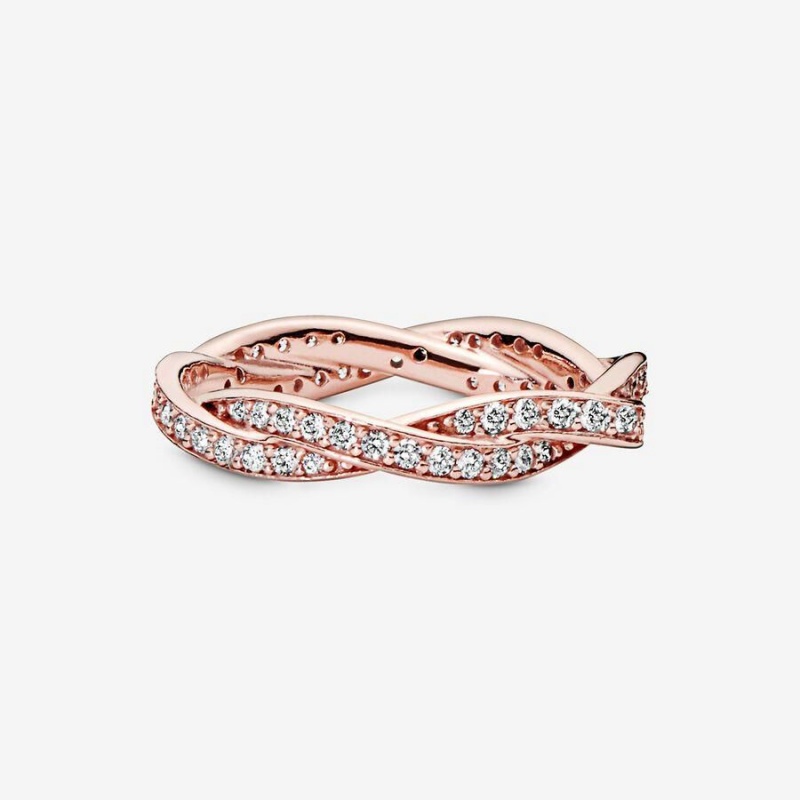 Bague Pandora Sparkling Twisted Lines | TKK-24122800