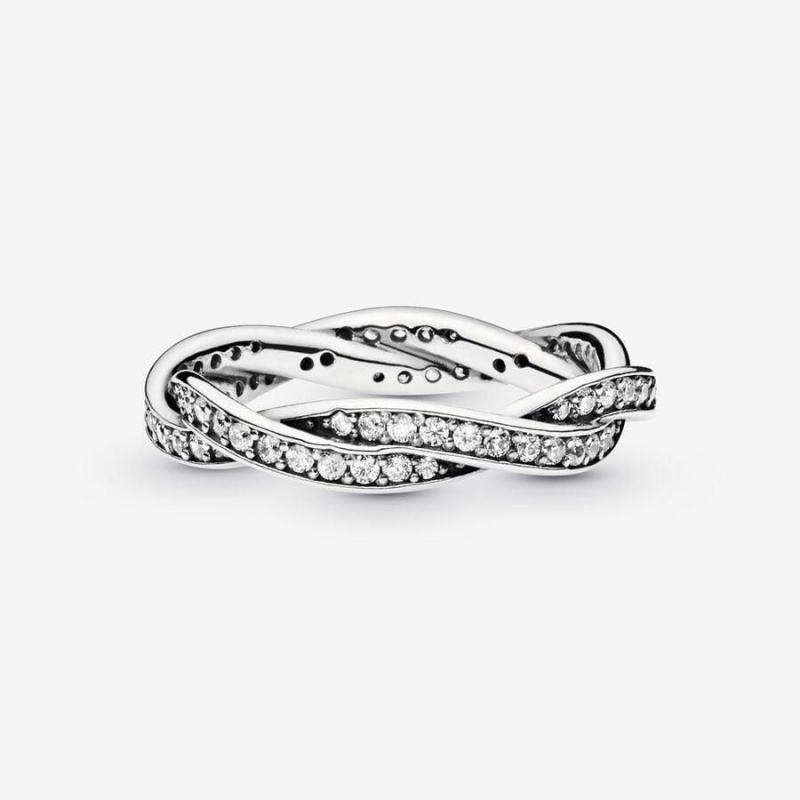 Bague Pandora Sparkling Twisted Lines | DSU-68170260