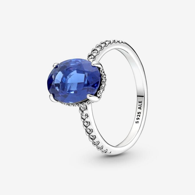 Bague Pandora Sparkling Statement Halo Bleu | RJD-20454731