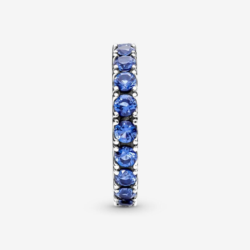 Bague Pandora Sparkling Row Eternity Bleu | SDJ-64119107