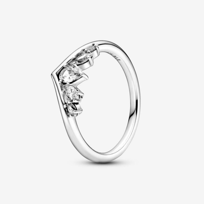 Bague Pandora Sparkling Pear & Marquise Wishbone | YJI-70625116