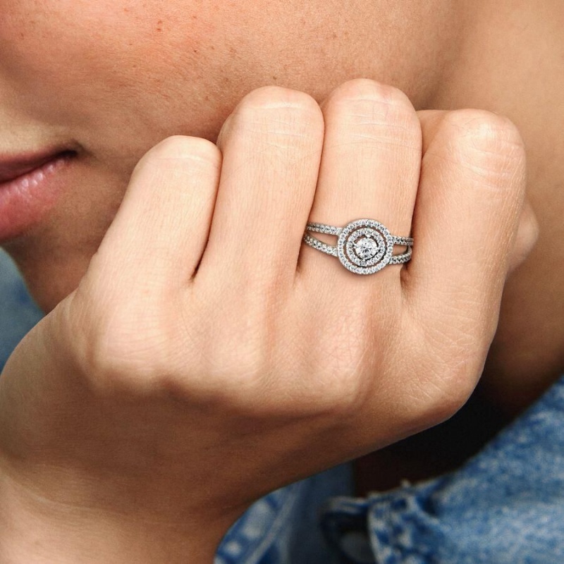 Bague Pandora Sparkling Double Halo | WCP-95646528