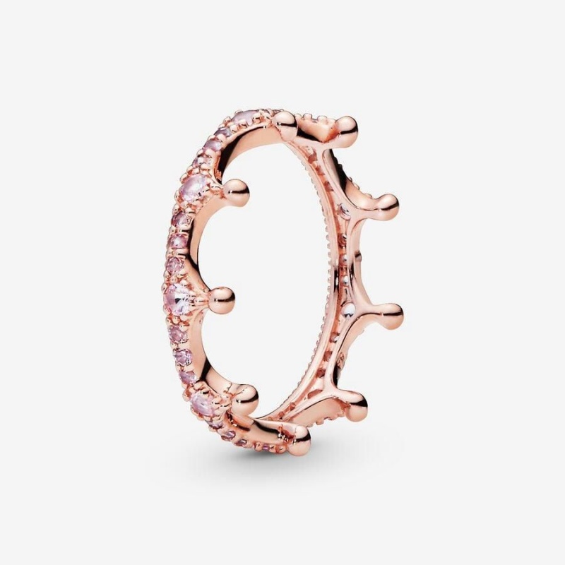 Bague Pandora Sparkling Crown Rose | QKG-66132719