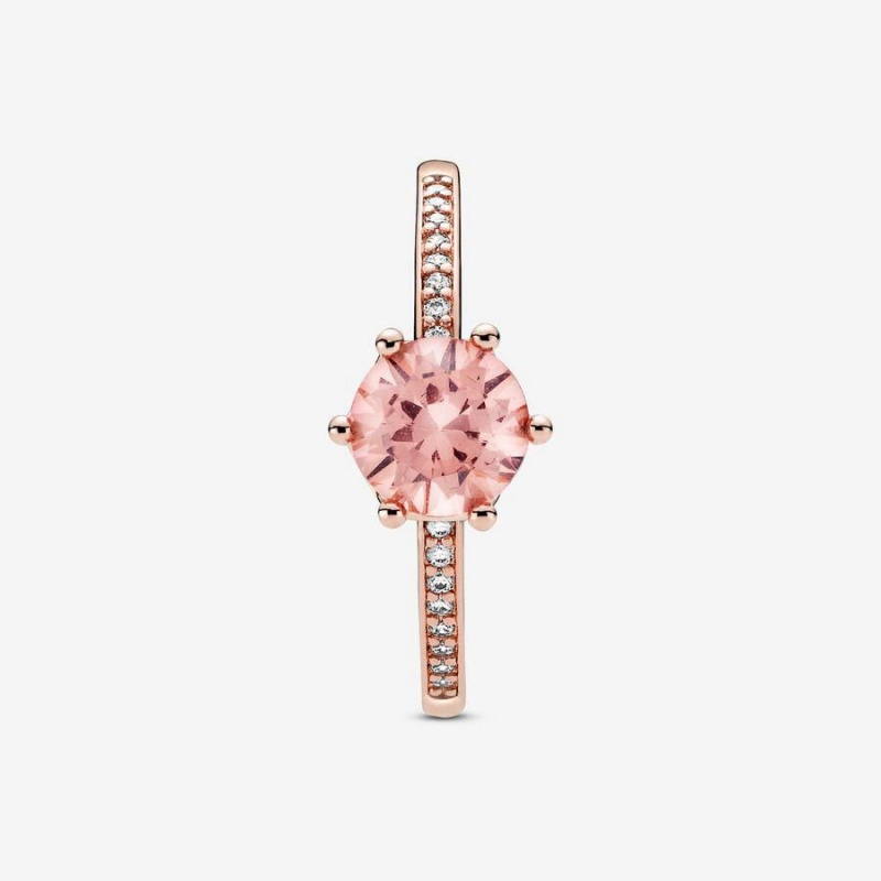 Bague Pandora Sparkling Crown Solitaire Rose | PZX-99698068