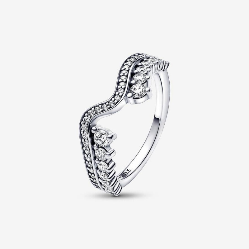 Bague Pandora Sparkling Asymmetric Wave | YCQ-18059434