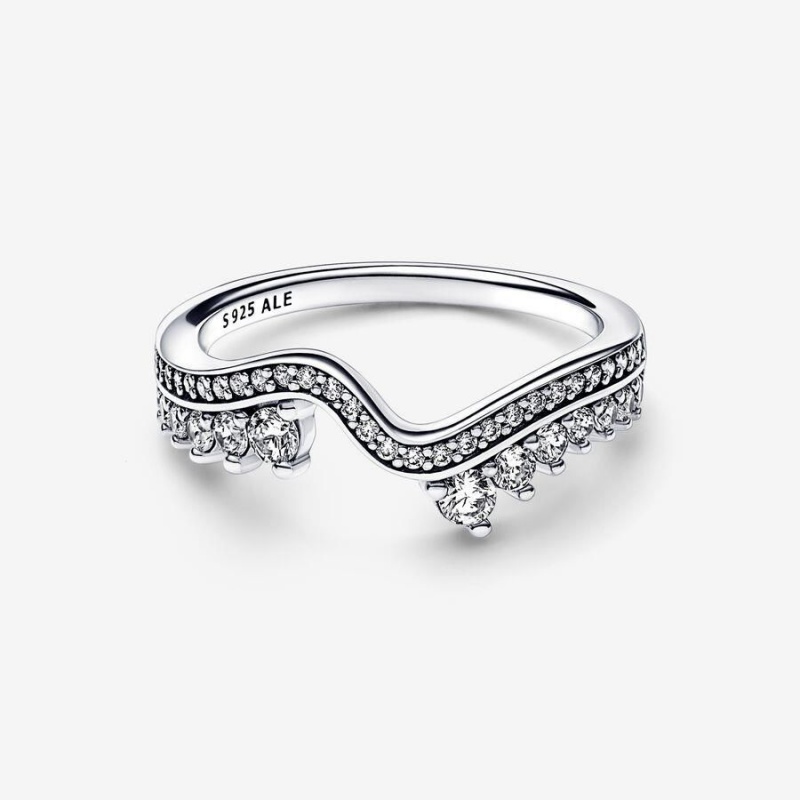 Bague Pandora Sparkling Asymmetric Wave | YCQ-18059434