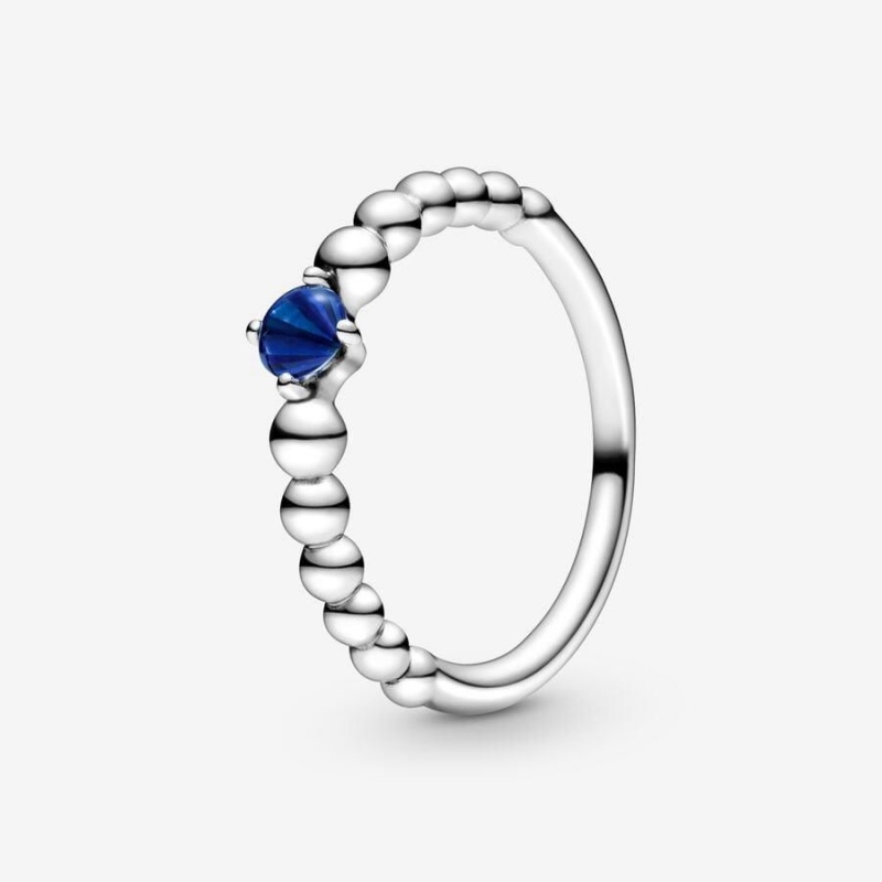 Bague Pandora September Beaded Bleu | NKL-34085410