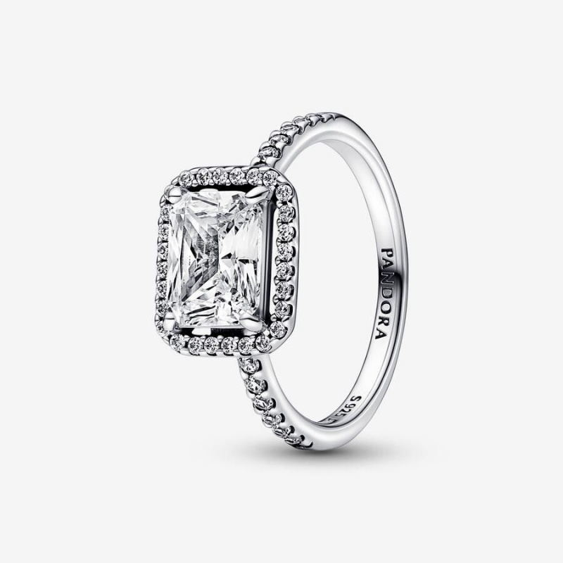 Bague Pandora Rectangular Sparkling Halo | KTR-10707071