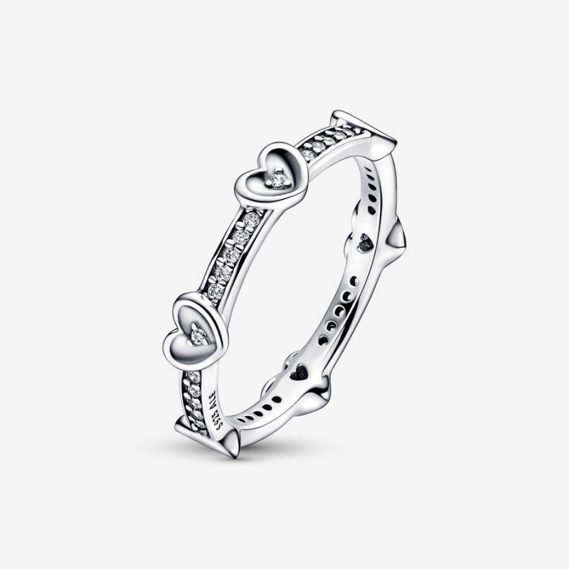 Bague Pandora Radiant Sparkling Hearts | KMJ-69409397