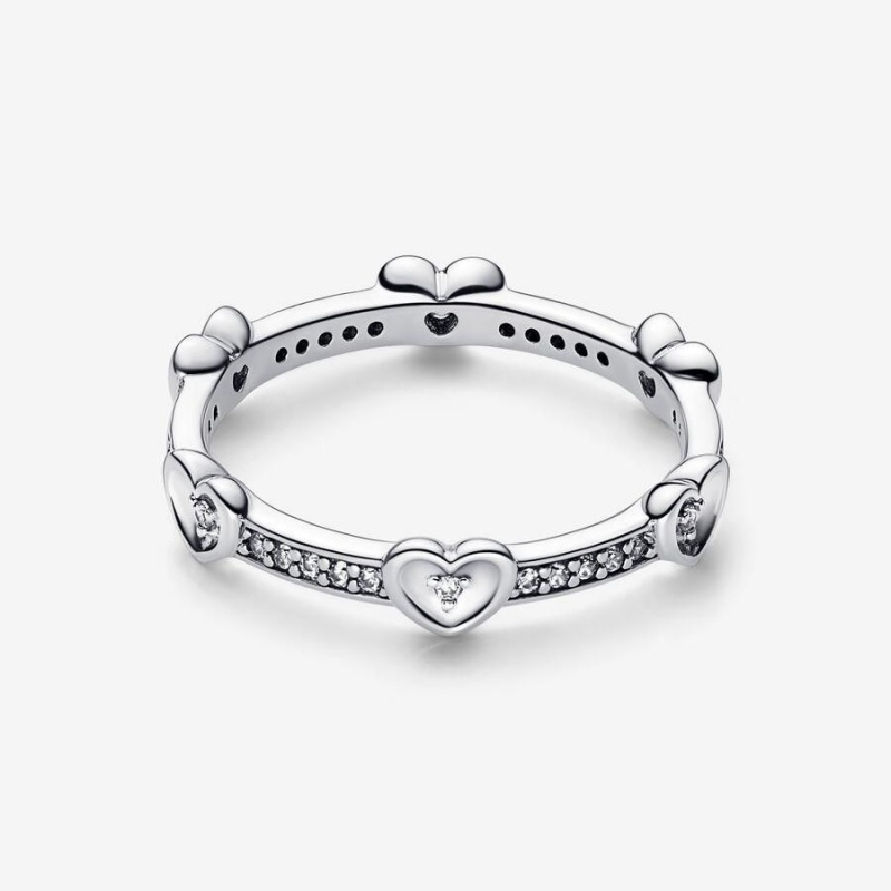 Bague Pandora Radiant Sparkling Hearts | KMJ-69409397