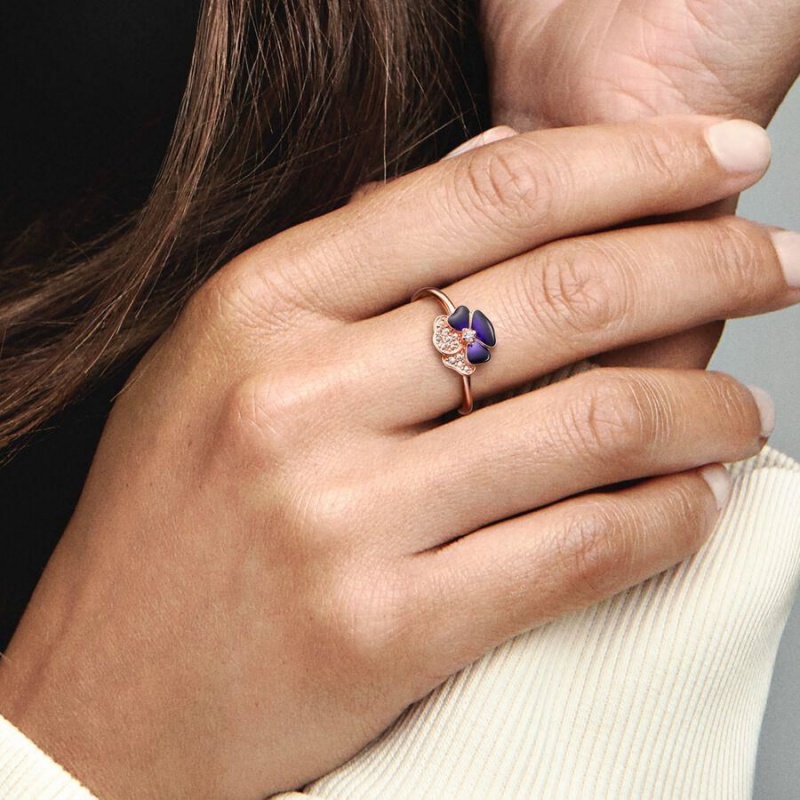 Bague Pandora Pansy Flower Violette | ZDA-96173372