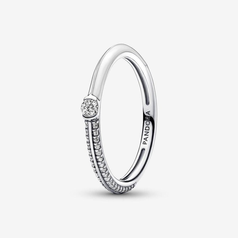 Bague Pandora ME Pavé & Dual Blanche | LVA-67912802