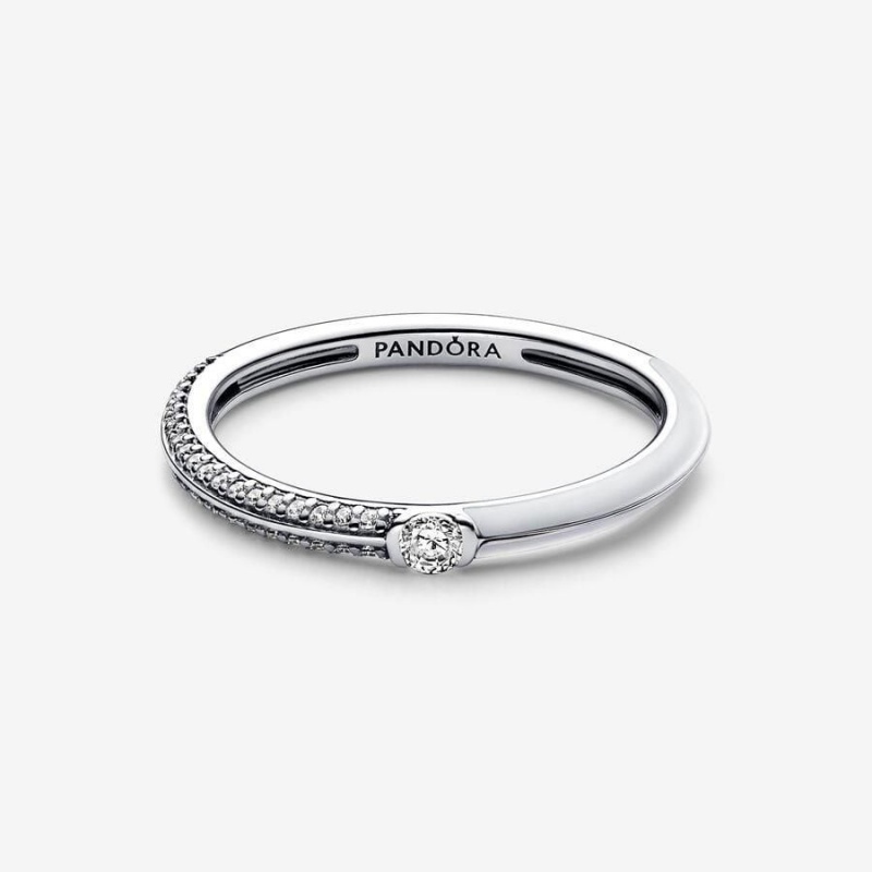 Bague Pandora ME Pavé & Dual Blanche | LVA-67912802