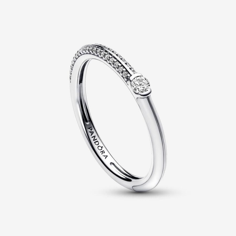 Bague Pandora ME Pavé & Dual Blanche | LVA-67912802