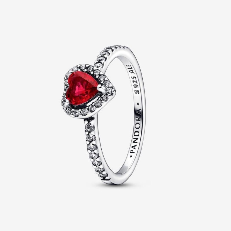 Bague Pandora Elevated Heart Rouge | SUU-55203090