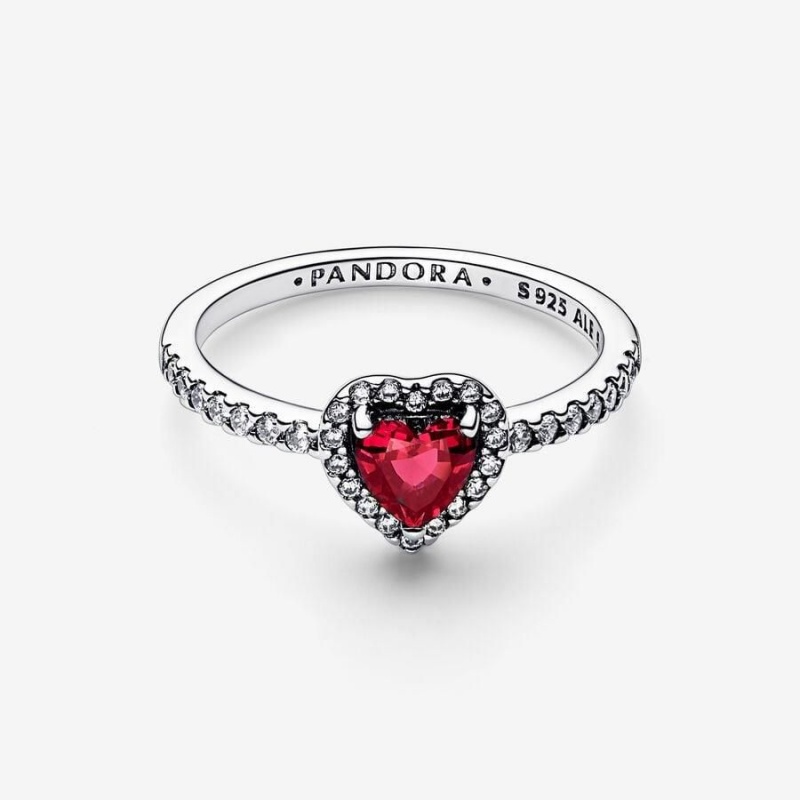 Bague Pandora Elevated Heart Rouge | SUU-55203090