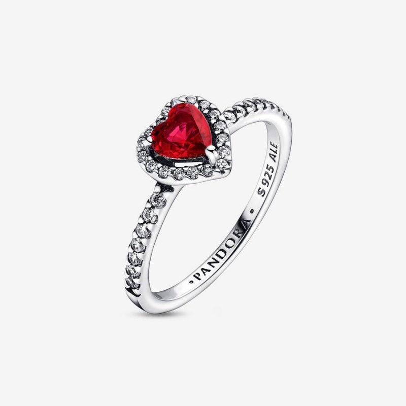 Bague Pandora Elevated Heart Rouge | SUU-55203090