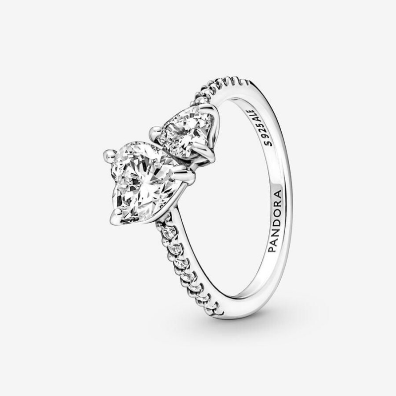 Bague Pandora Double Heart Sparkling | ITJ-80418651