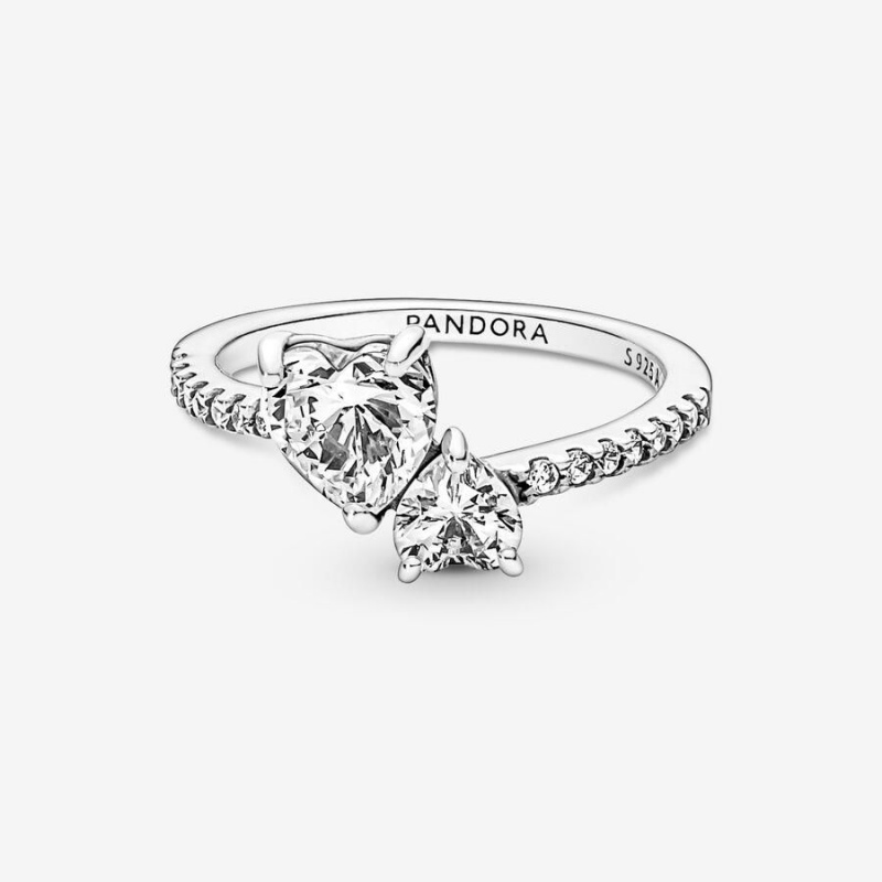 Bague Pandora Double Heart Sparkling | ITJ-80418651