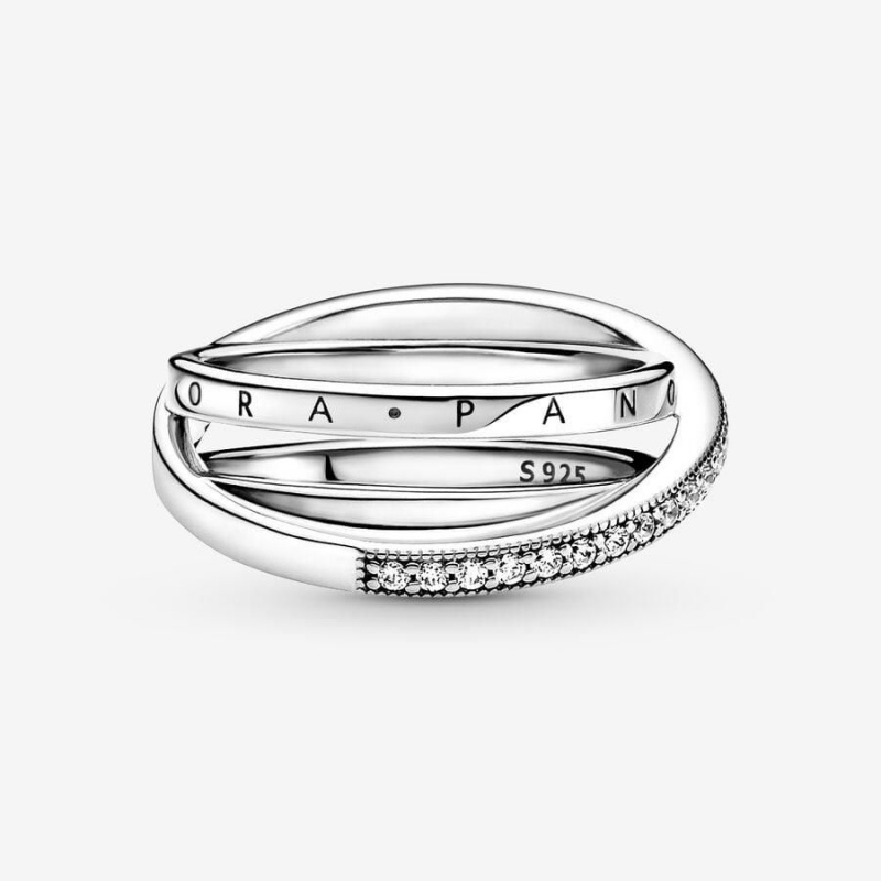 Bague Pandora Crossover Pavé Triple Band | GNV-53999675