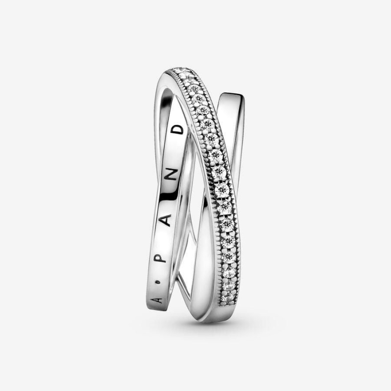 Bague Pandora Crossover Pavé Triple Band | GNV-53999675