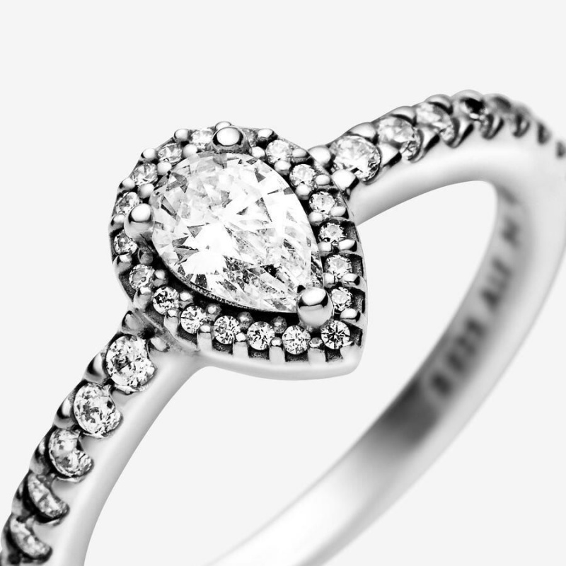 Bague Pandora Classiche Teardrop Halo | ELH-96294048