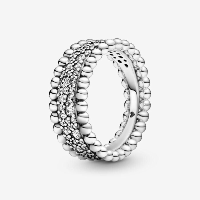 Bague Pandora Beaded Pavé Band | ASC-91326100