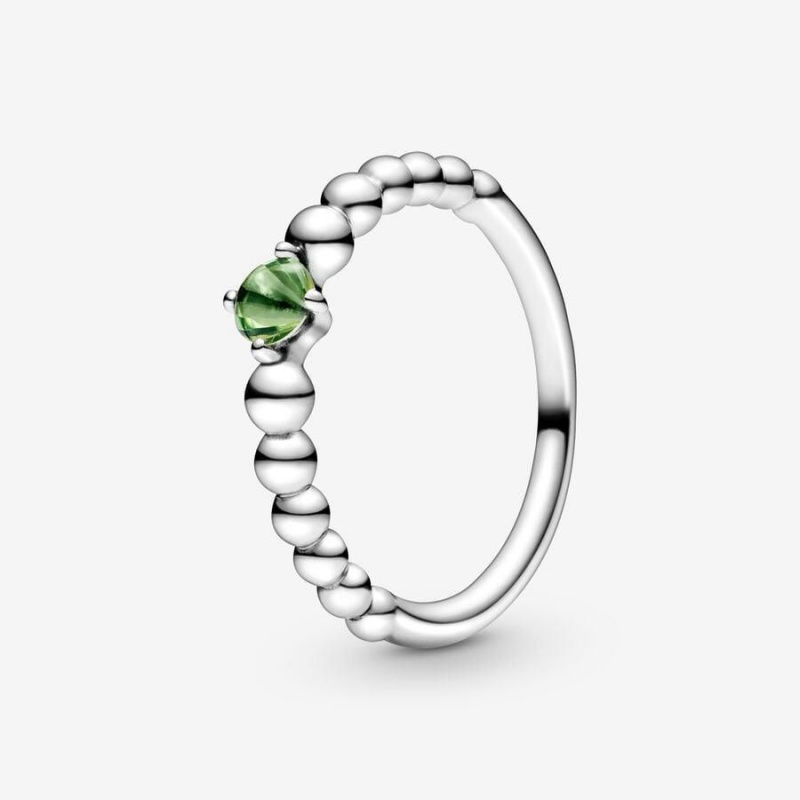 Bague Pandora August Beaded Vert | KAM-61920671