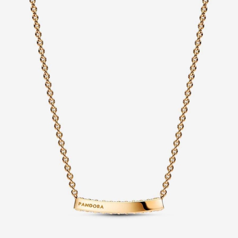 Collier avec Pendentif Pandora Timeless Pavé Single-Row Bar Collier | UKB-43341331