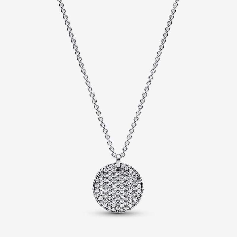 Collier avec Pendentif Pandora Timeless Pavé Round | KRO-12734461