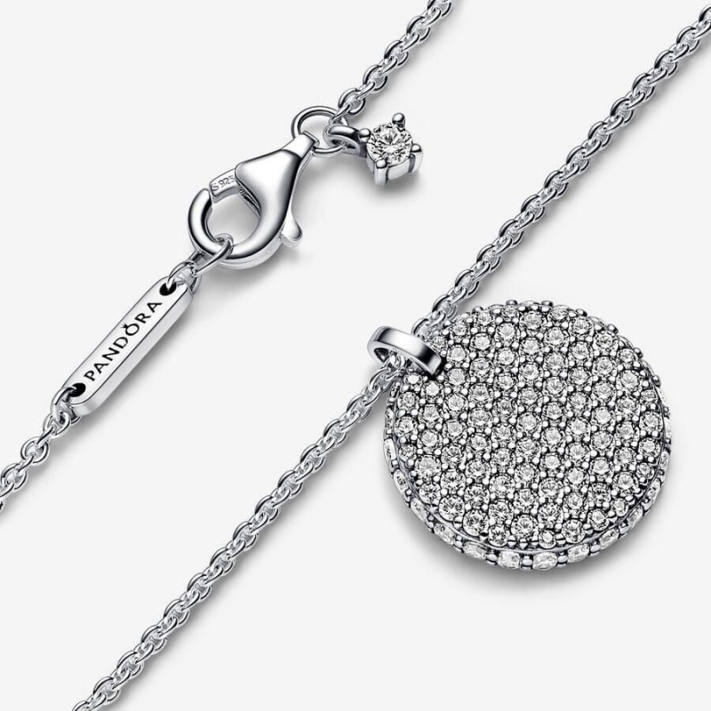 Collier avec Pendentif Pandora Timeless Pavé Round | KRO-12734461