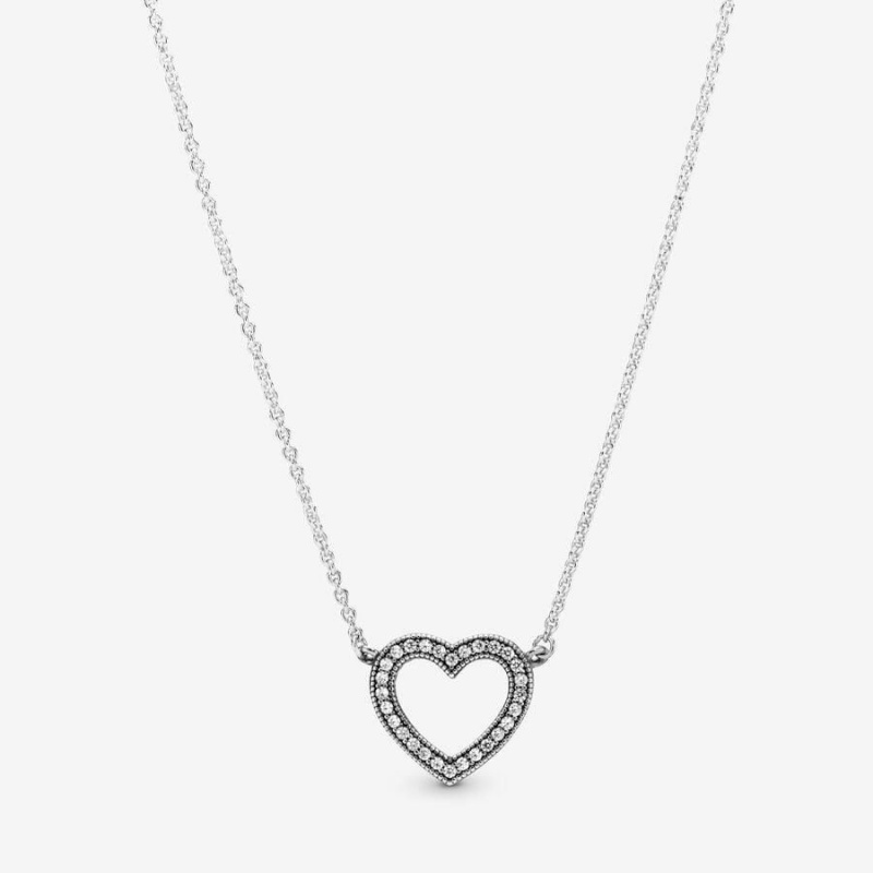 Collier avec Pendentif Pandora Sparkling Open Heart | MHD-10708978