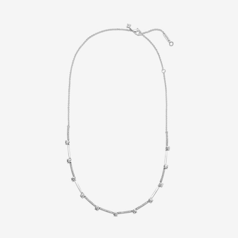 Collier avec Pendentif Pandora Sparkling Pavé Collier Bars | QDI-66345320