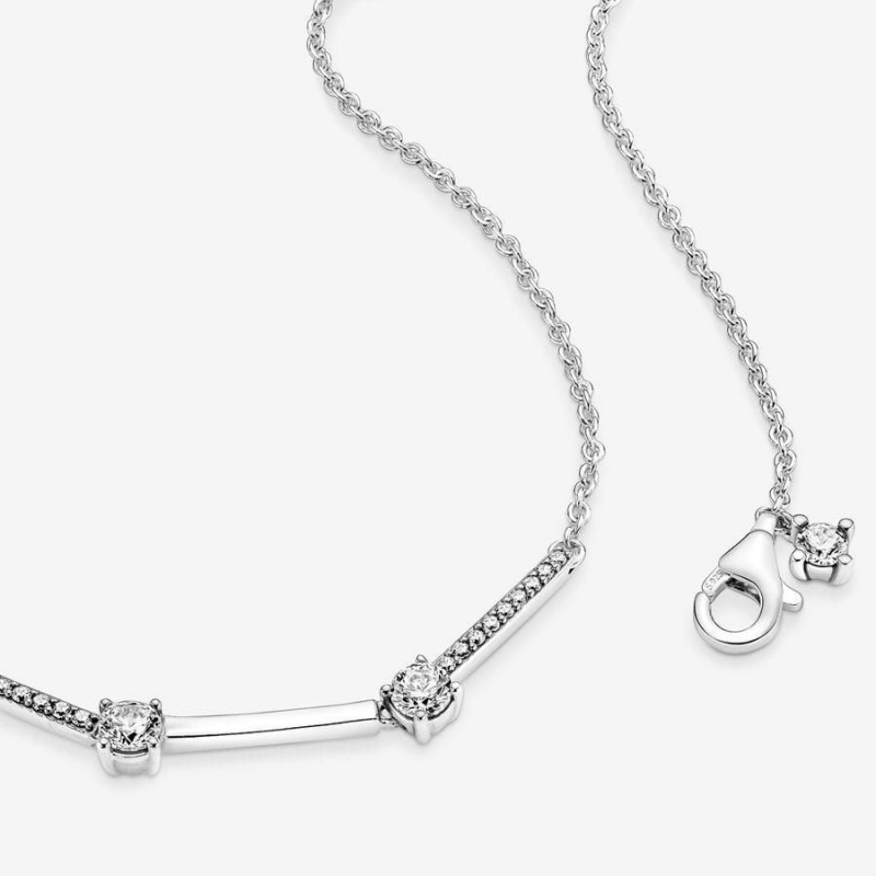 Collier avec Pendentif Pandora Sparkling Pavé Collier Bars | QDI-66345320