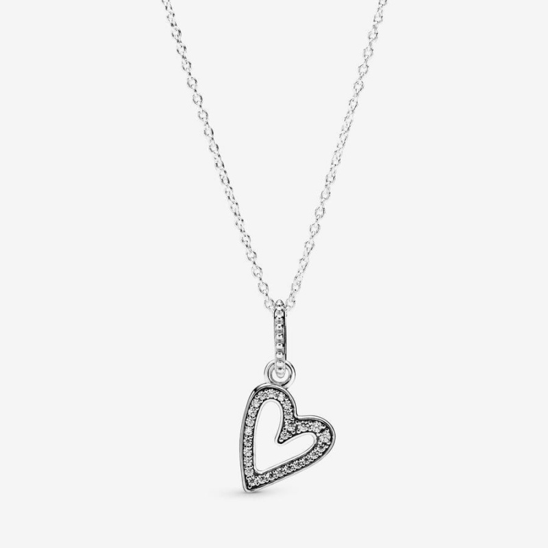 Collier avec Pendentif Pandora Sparkling Freehand Heart | YPM-70649354