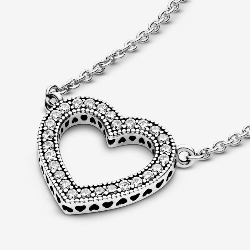 Collier avec Pendentif Pandora Sparkling Open Heart | MHD-10708978