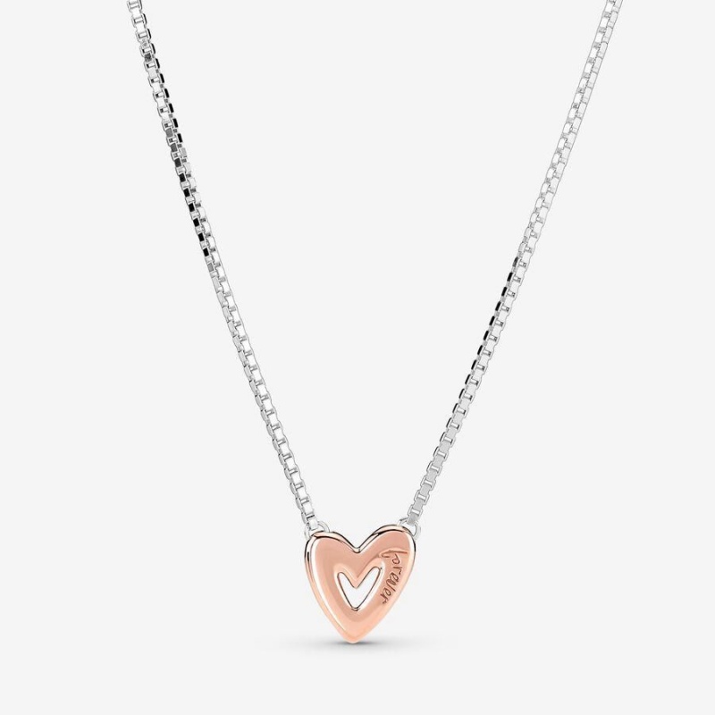 Collier avec Pendentif Pandora Sparkling Freehand Heart | IFE-24182200