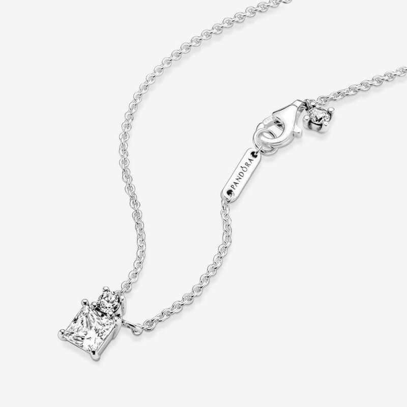 Collier avec Pendentif Pandora Sparkling Collier Round & Square | DVL-33942071