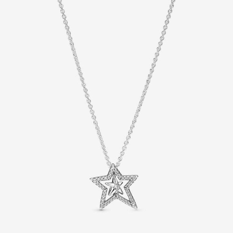 Collier avec Pendentif Pandora Pavé Asymmetric Star Collier | UQF-07520295