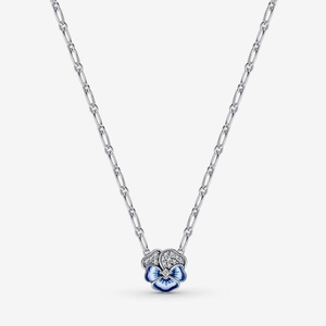 Collier avec Pendentif Pandora Pansy Flower Bleu | RPR-42103982