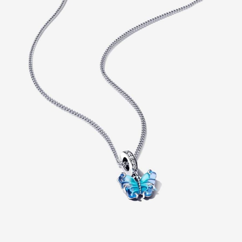 Collier avec Pendentif Pandora Murano Glass Butterfly Bleu | WPN-68637228