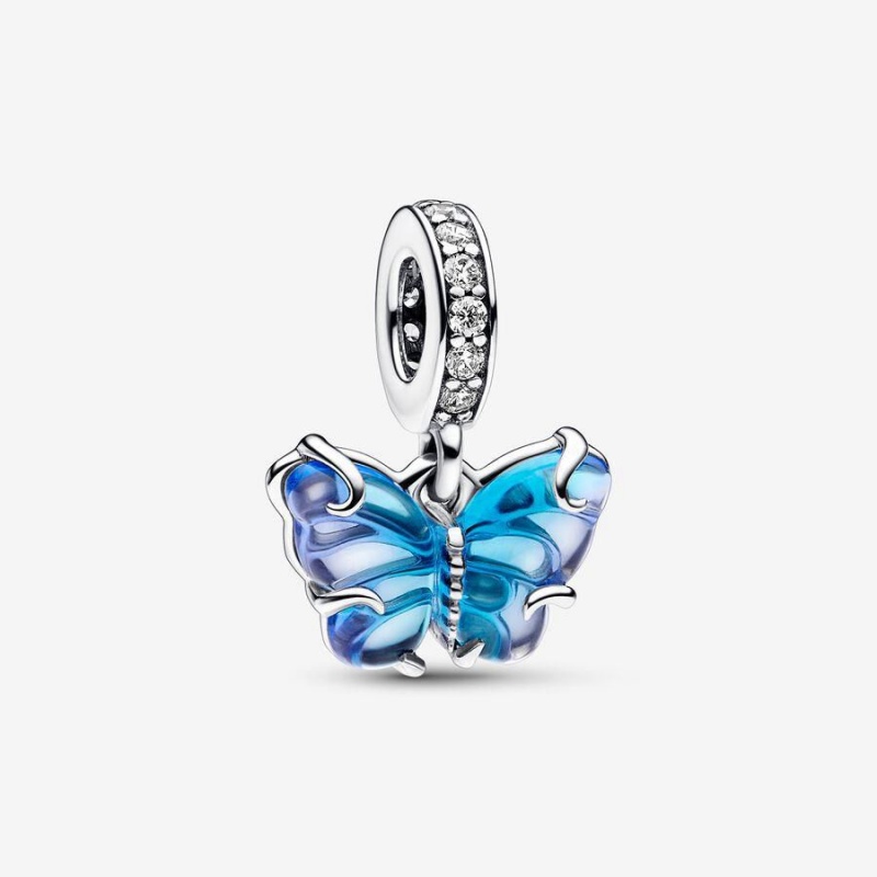 Collier avec Pendentif Pandora Murano Glass Butterfly Bleu | WPN-68637228