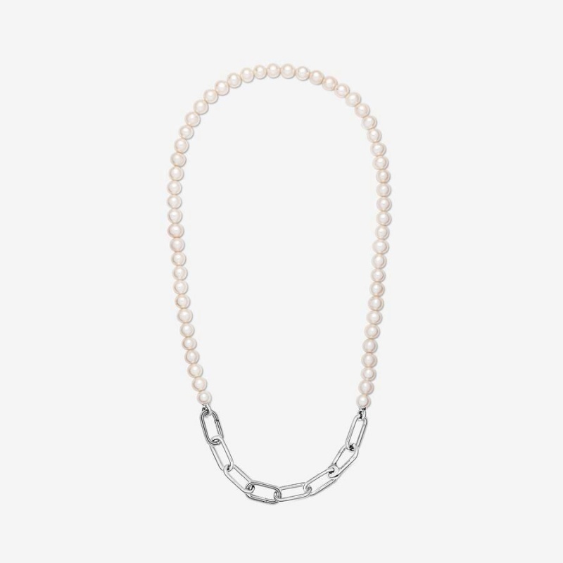 Collier avec Pendentif Pandora ME Treated Freshwater Cultured Pearl Blanche | JIS-94577661