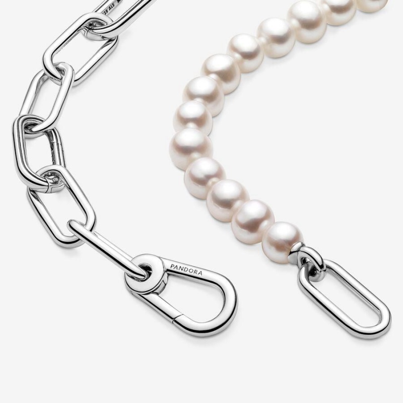 Collier avec Pendentif Pandora ME Treated Freshwater Cultured Pearl Blanche | JIS-94577661